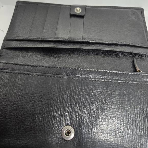 Gucci G Leather long Bifold wallet Black - Picture 6 of 9